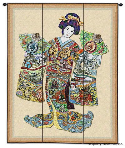 Geisha Girl Japanese Wall Tapestry