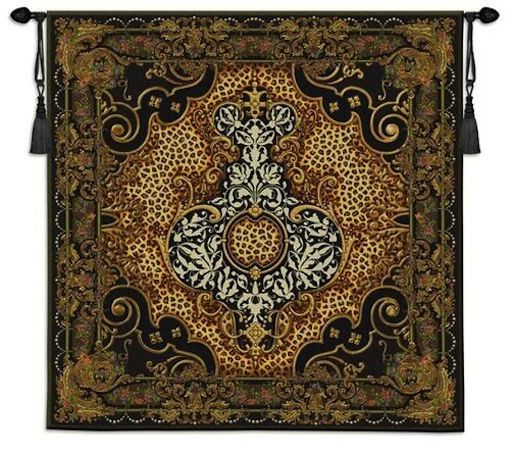 Onyx Safari Leopard Print Wall Tapestry