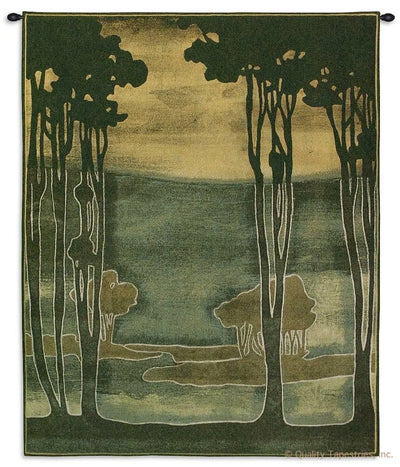 Nouveau Trees Silhouettes Wall Tapestry