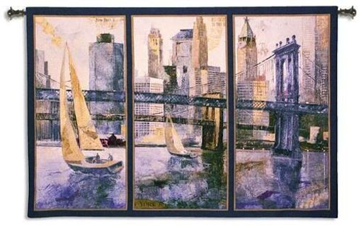 New York City Manhattan Bridge Wall Tapestry