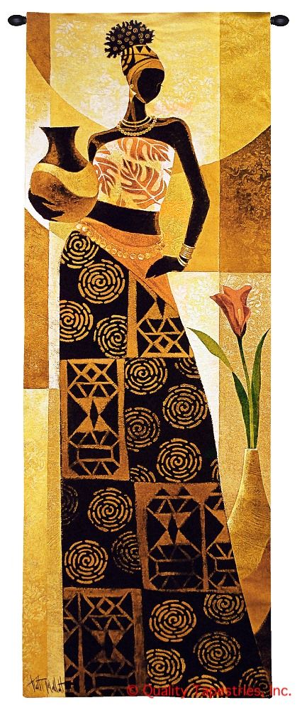 Modern African Woman III Wall Tapestry
