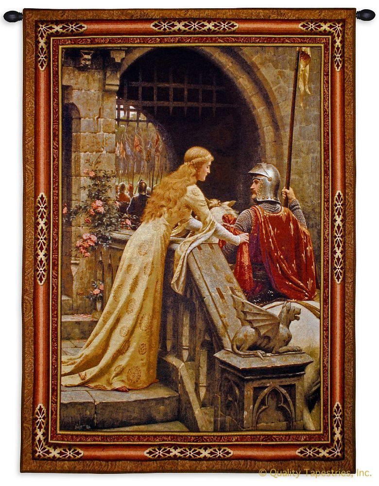 Edmund Leighton God Speed Wall Tapestry