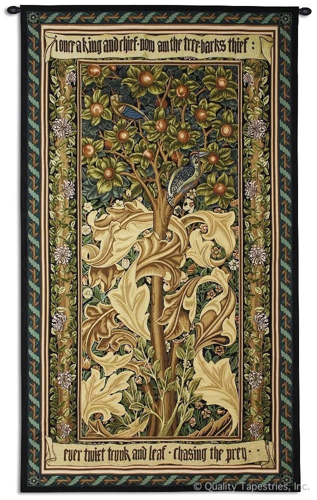 William Morris Woodpecker I Wall Tapestry