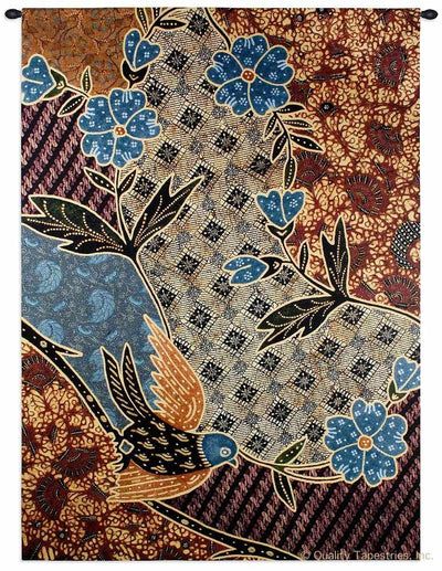 Batik Floral Wall Tapestry