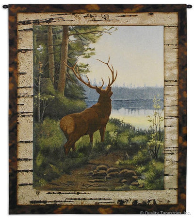 Elk by the Lake Wall Tapestry