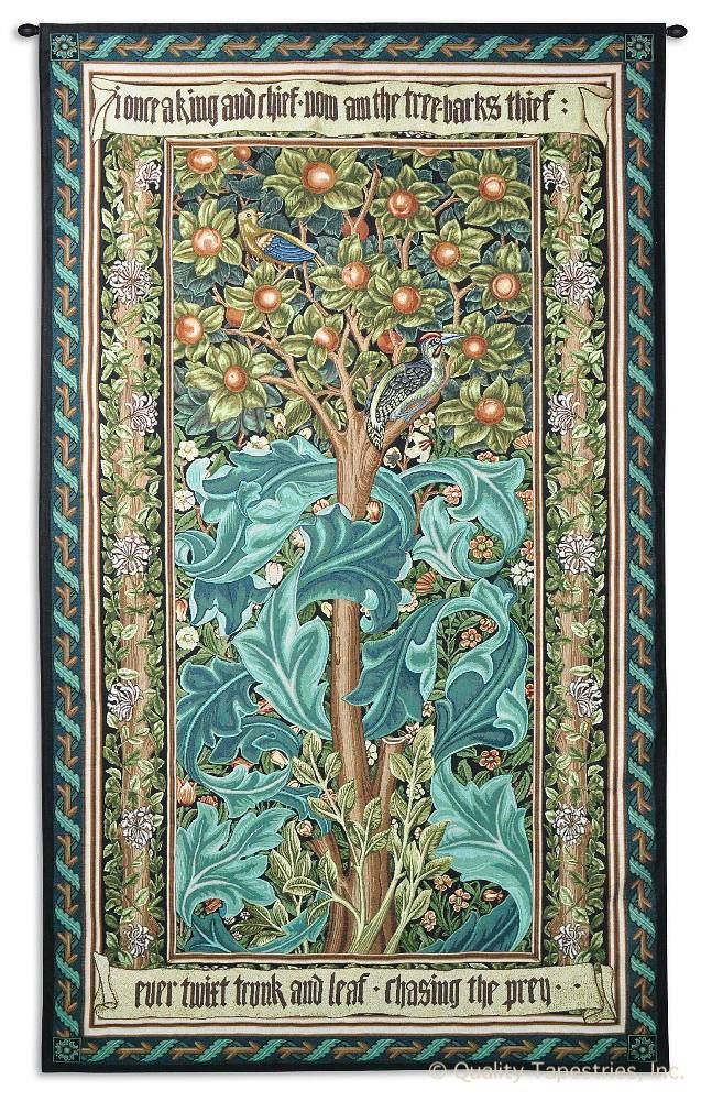 William Morris Woodpecker II Wall Tapestry