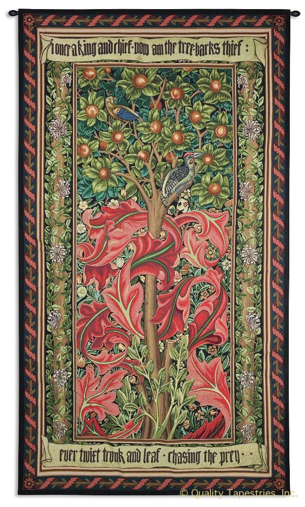 William Morris Woodpecker III Wall Tapestry