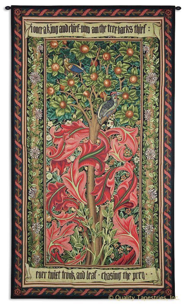 William Morris Woodpecker III Wall Tapestry