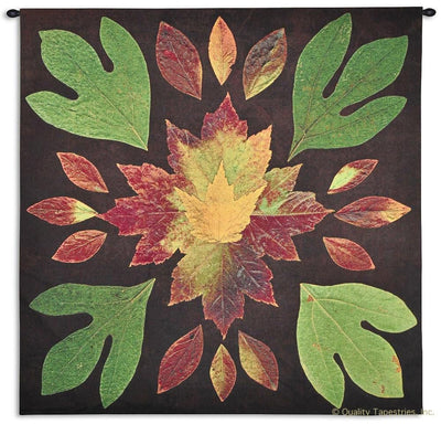 Kaleidoscope Leaves Wall Tapestry