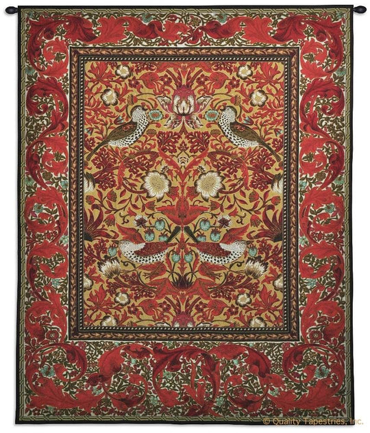 William Morris Strawberry Thief II Wall Tapestry