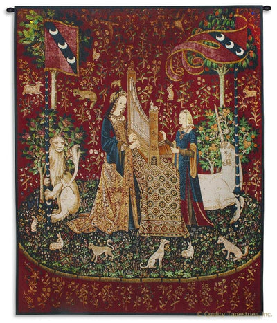 Lady and the Unicorn Sense of Sound Wall Tapestry