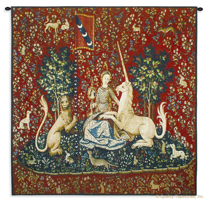 Lady and the Unicorn Sense of Sight Wall Tapestry