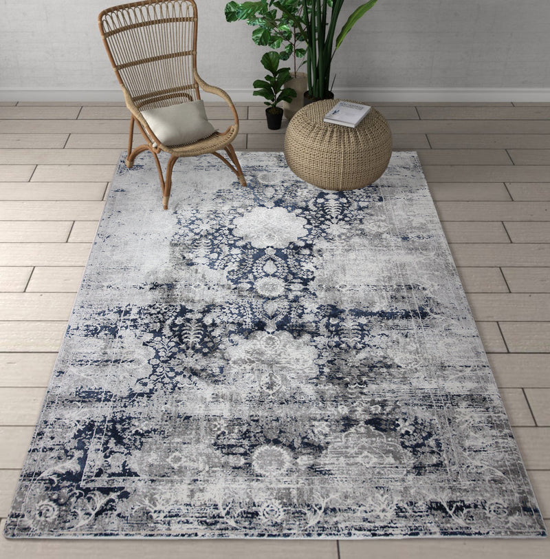 Capri Area Rug, Grey Blue