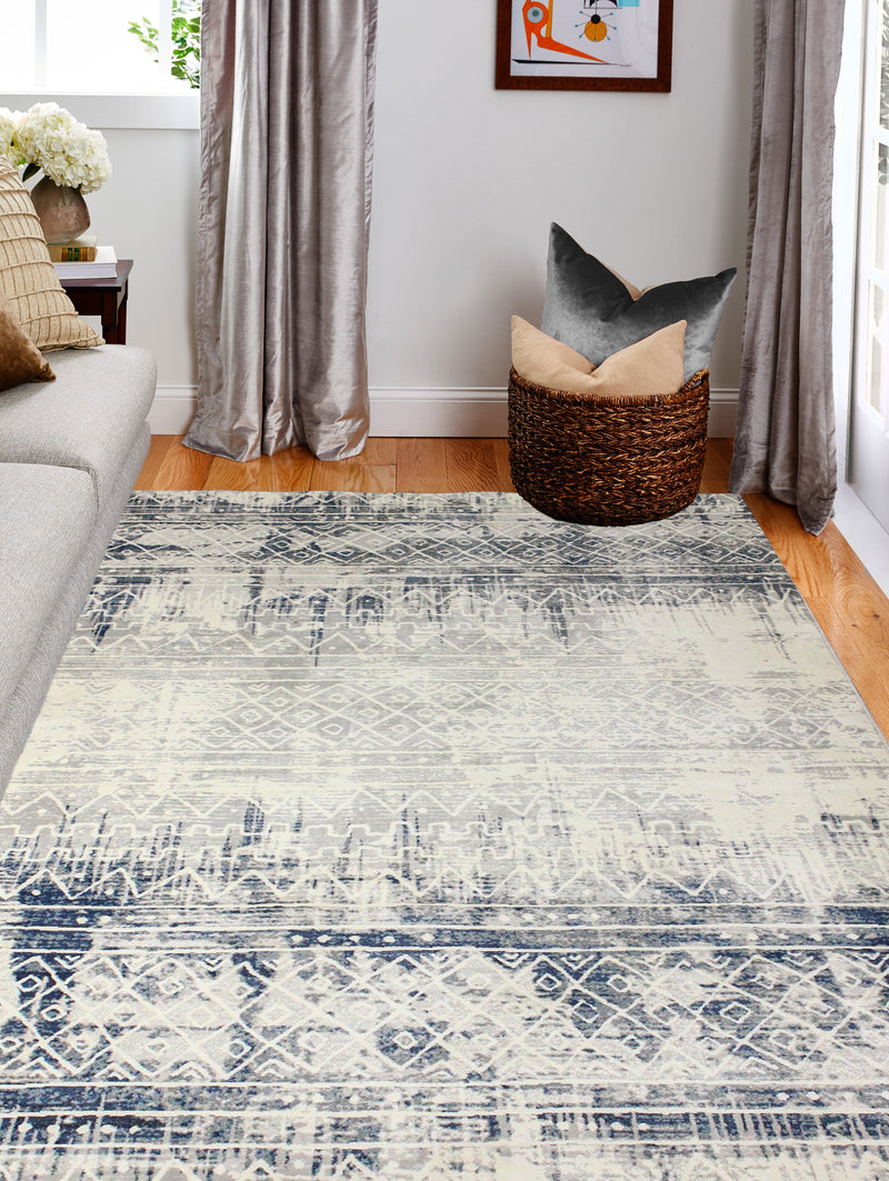 Cambridge Area Rug, Blue Beige
