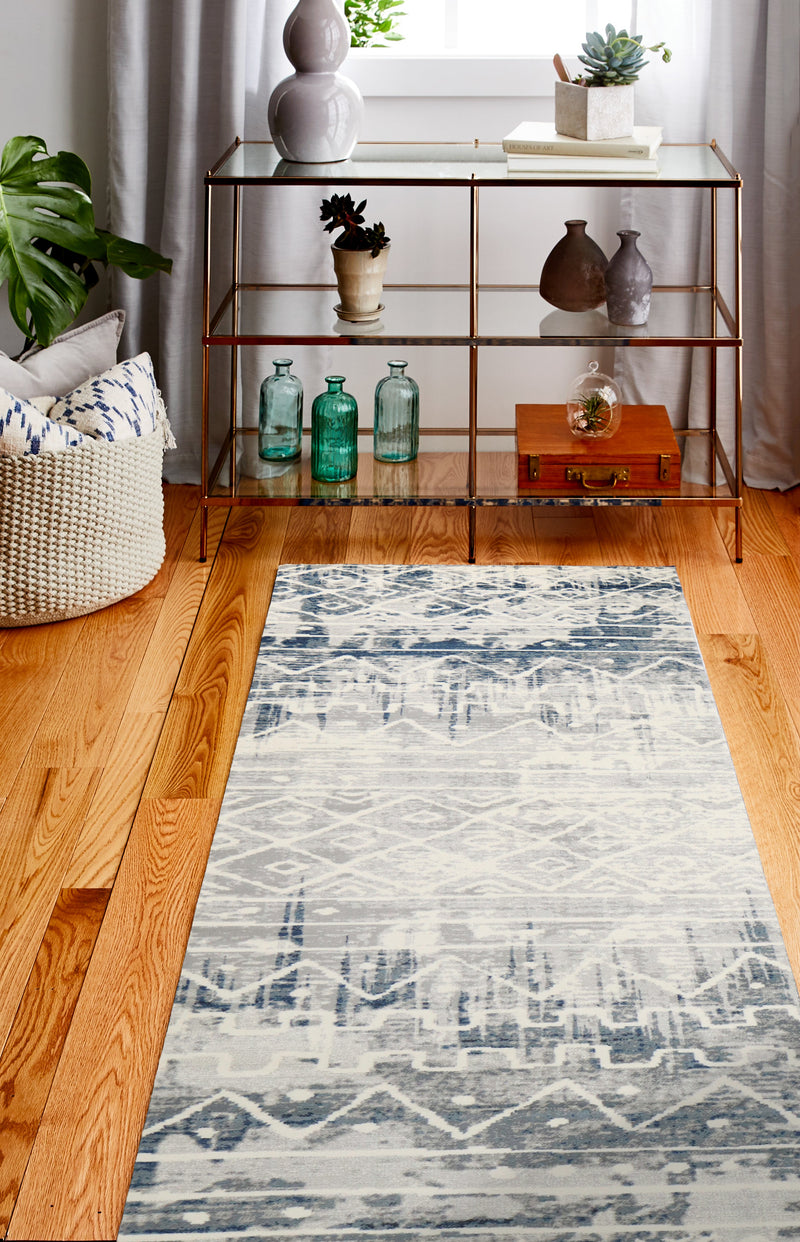 Cambridge Area Rug, Blue Beige
