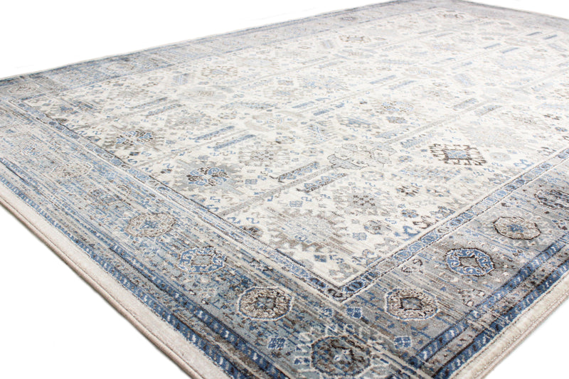 Cambridge Area Rug, Ivory Blue