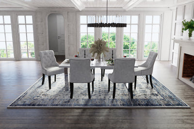 Cambridge Area Rug, Ivory Blue