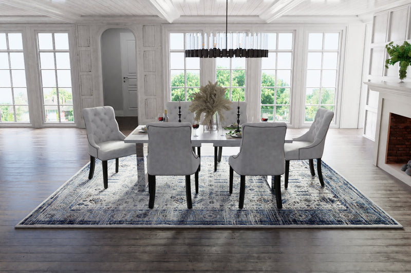 Cambridge Area Rug, Ivory Blue