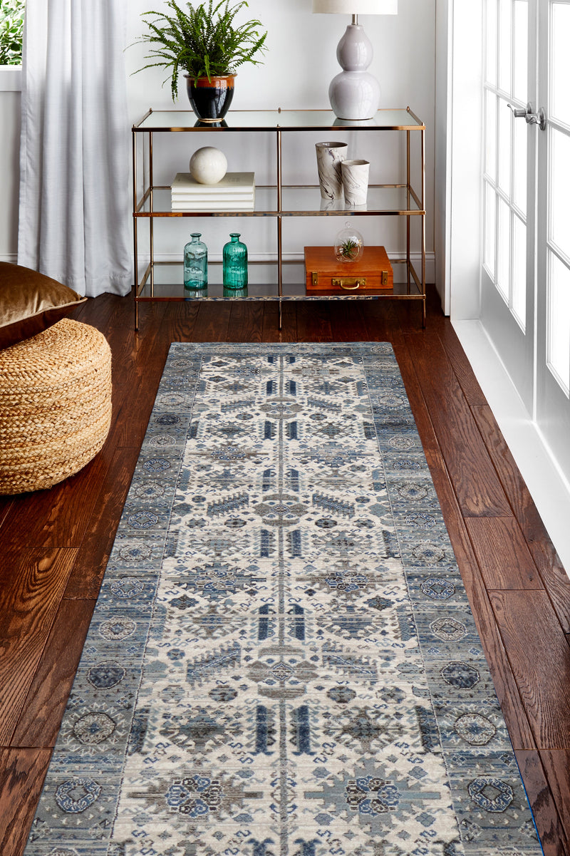 Cambridge Area Rug, Ivory Blue