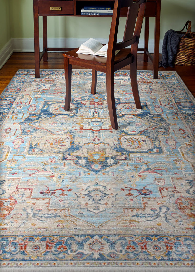 Century Area Rug, Light Blue