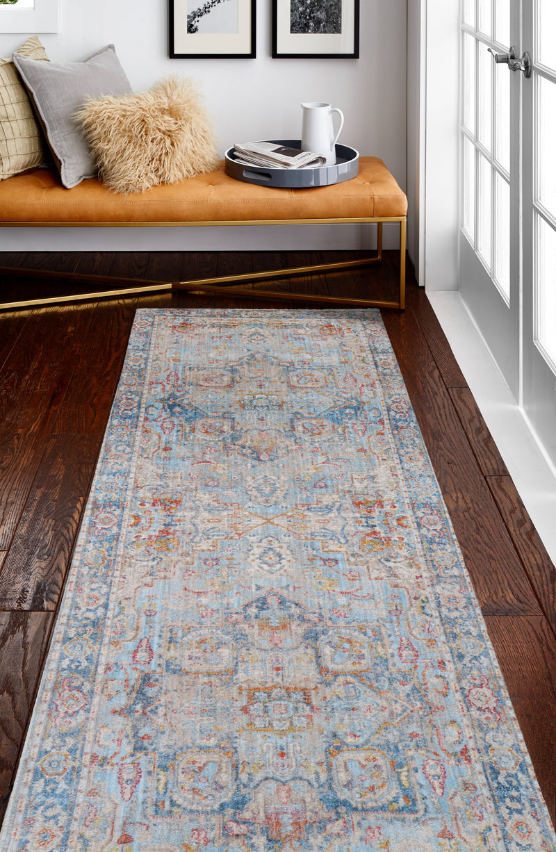 Century Area Rug, Light Blue