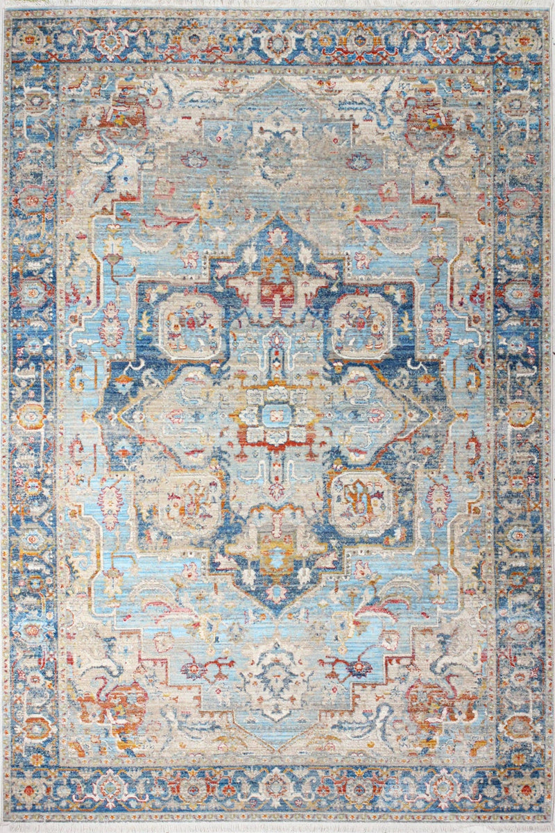 Century Area Rug, Light Blue