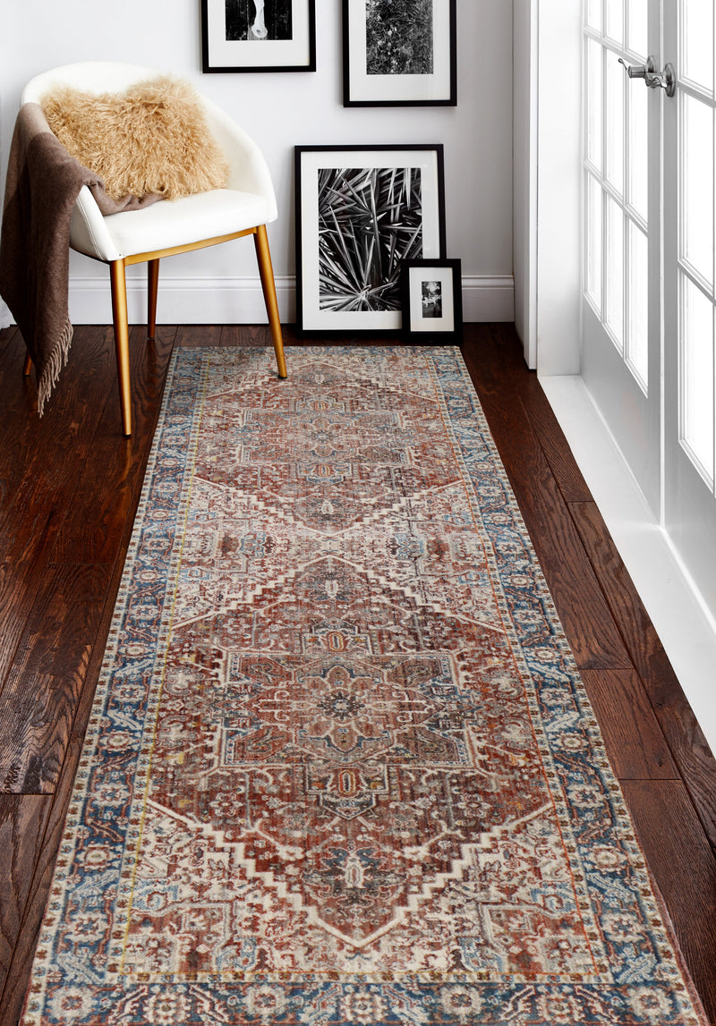 Century Area Rug, Rust