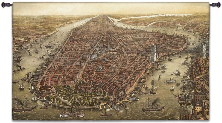 CLEARANCE - New York City in 1873 Wall Tapestry