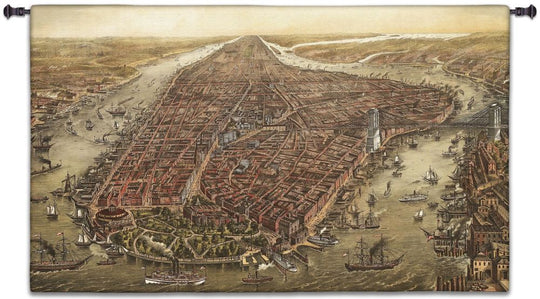 CLEARANCE - New York City in 1873 Wall Tapestry