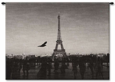Eiffel Tower B&W I Wall Tapestry