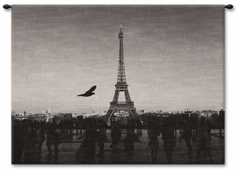 Eiffel Tower B&W I Wall Tapestry
