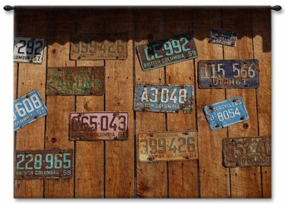Old Plates Wall Tapestry