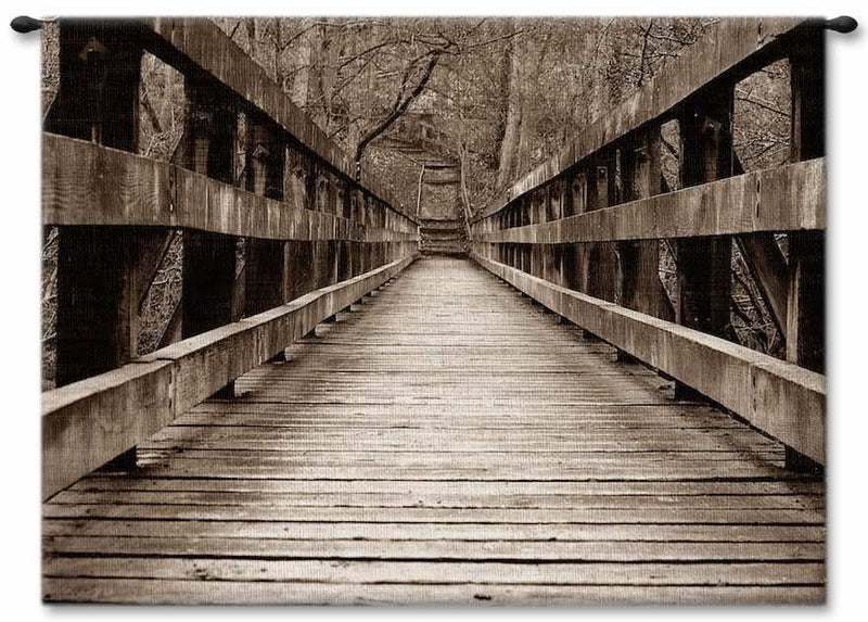 Rustic Bridge Wall Tapestry