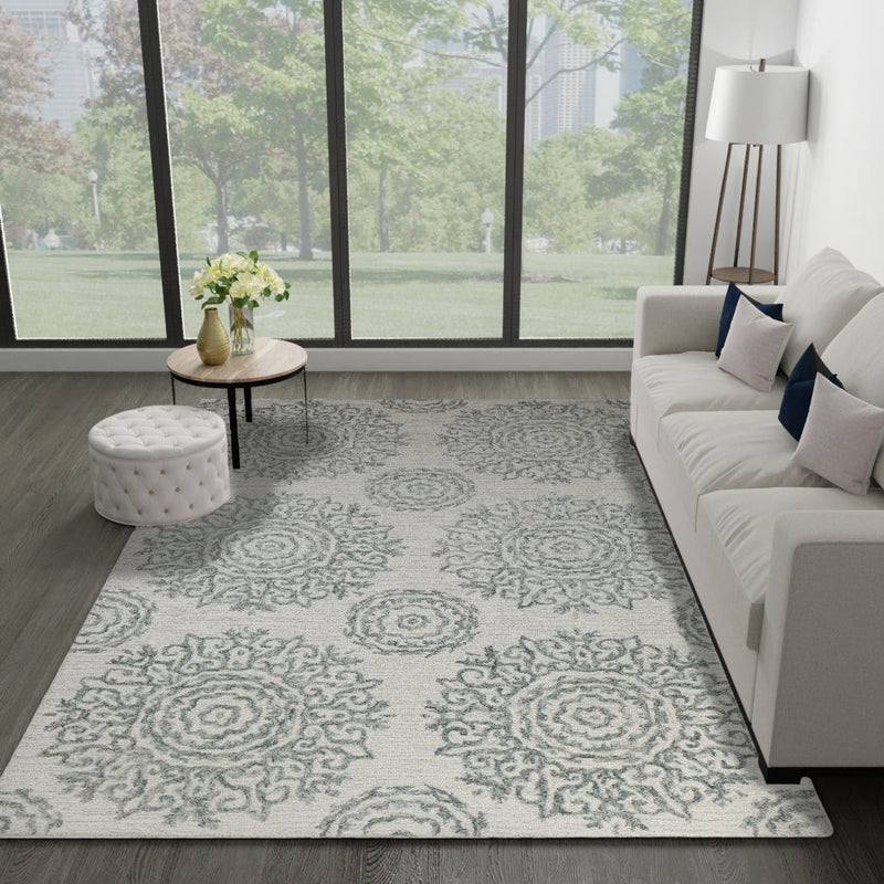 Verona Area Rug, Ivory Slate
