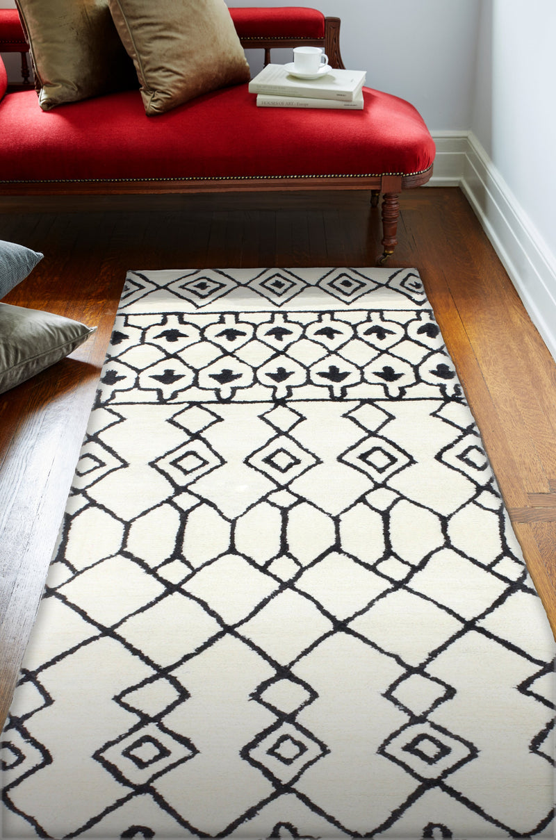 Chelsea Area Rug, Ivory Black