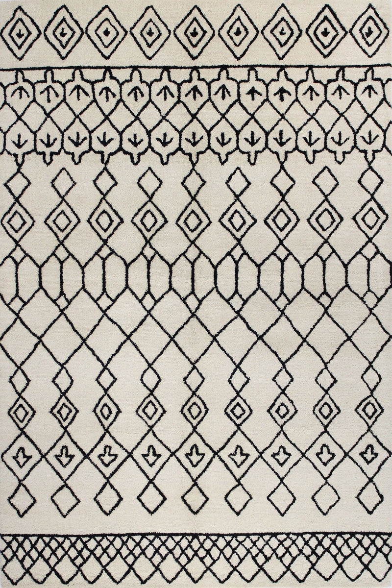 Chelsea Area Rug, Ivory Black