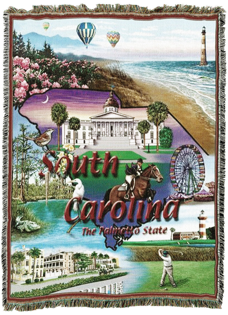 South Carolina Tapestry Throw