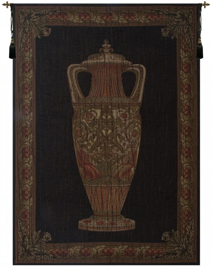 Amphora Urn Chenille Belgian Wall Tapestry