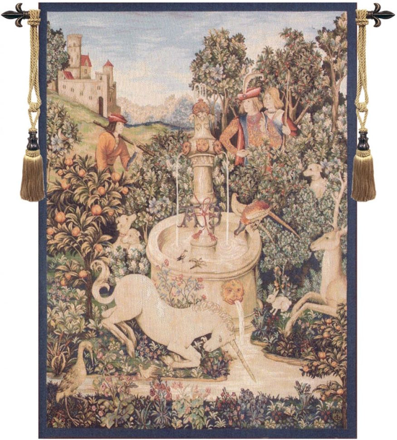 Unicorn at the Fountain French Wall Tapestry