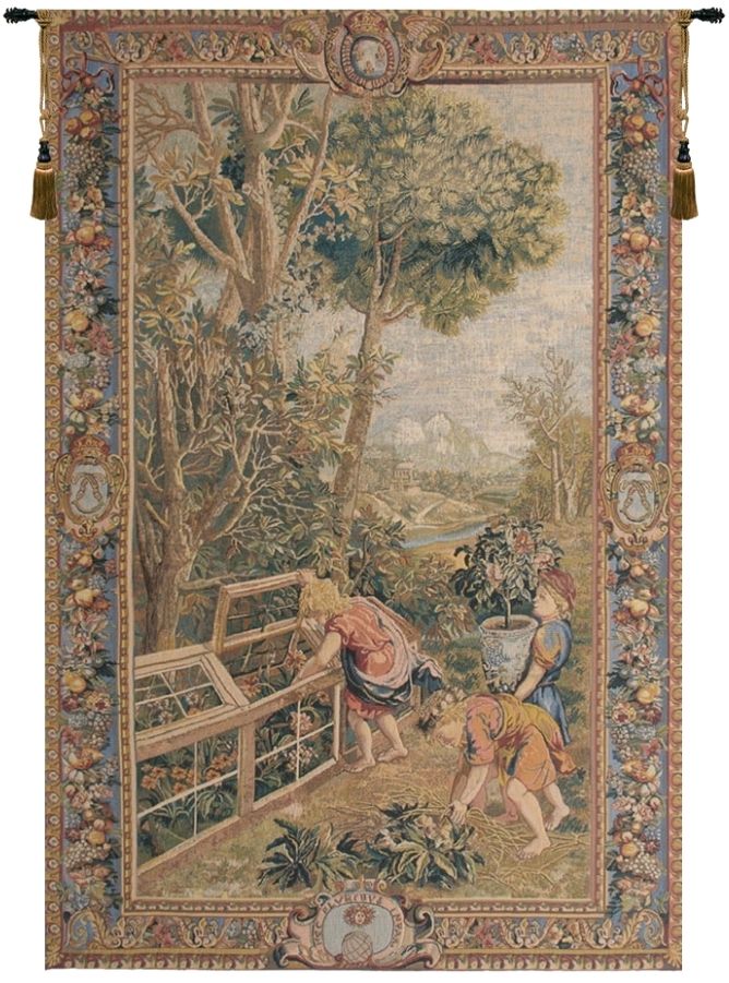 Children Gardeners Belgian Wall Tapestry