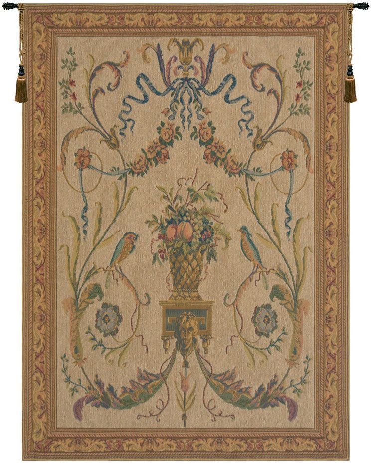 Birds Beige Belgian Wall Tapestry