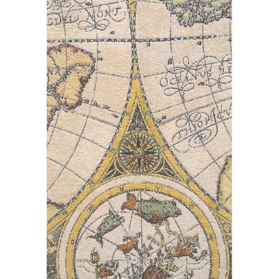Old World Map Belgian Wall Tapestry
