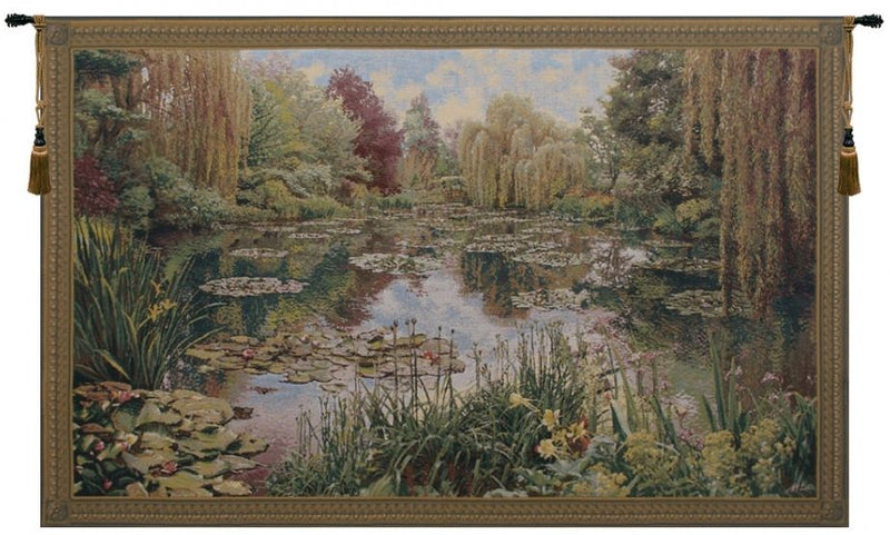 Lake Giverny Wide Belgian Wall Tapestry