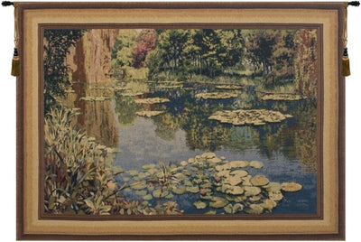 Lake Giverny With Border Belgian Wall Tapestry