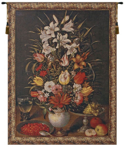 Flowers in a Vase Belgian Wall Tapestry