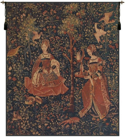 Lady and Demoiselle Belgian Wall Tapestry