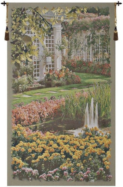 Butchart Gardens of Victoria Tall Belgian Wall Tapestry