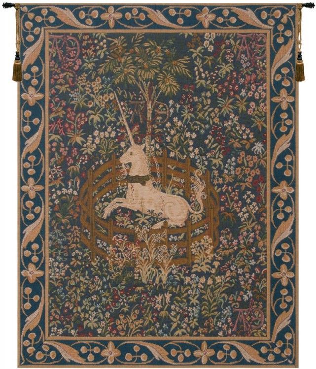 Licorne Captive Unicorn French Wall Tapestry
