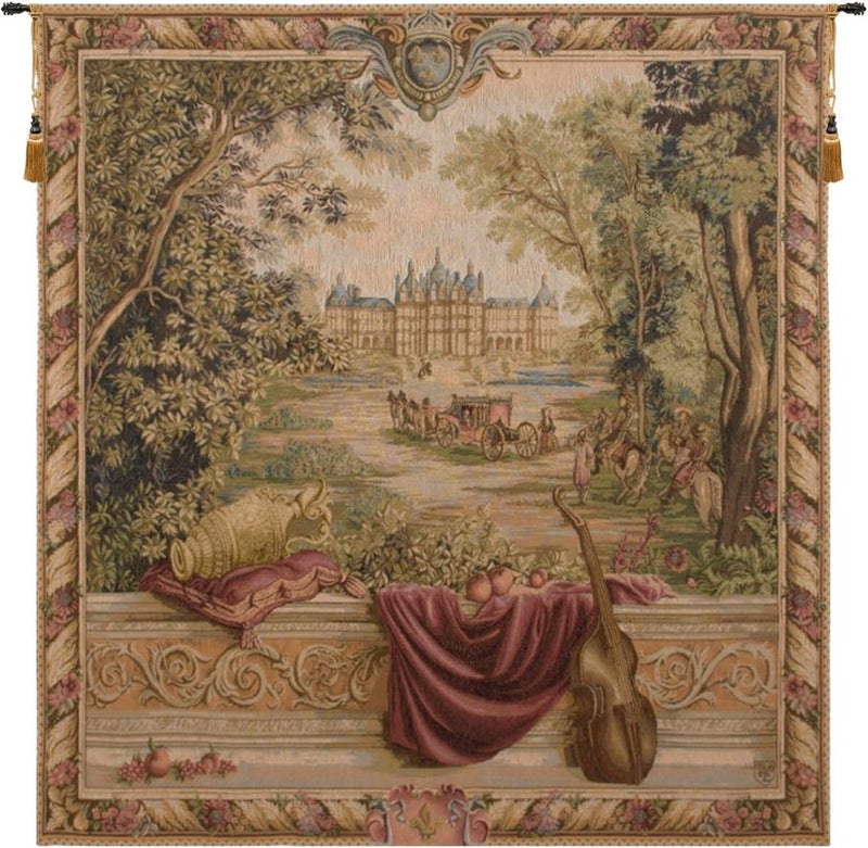 Verdure au Chateau Square French Wall Tapestry