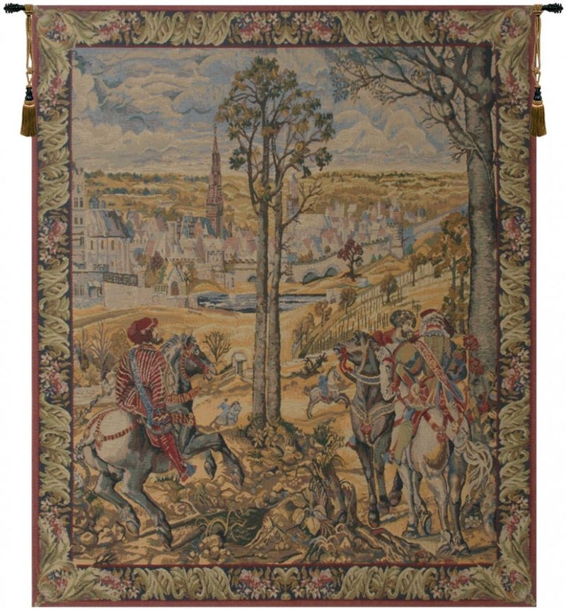 Old Brussels Vertical Flanders Belgian Wall Tapestry